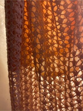 Spiegel Peach Open-Knit Crochet Top
